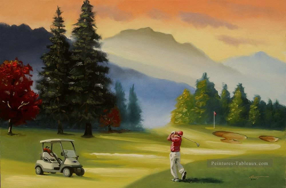 parcours de golf 06 impressionniste Peintures à l'huile